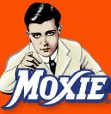 Vintage advertisement featuring a man in a white suit with the word Moxie.