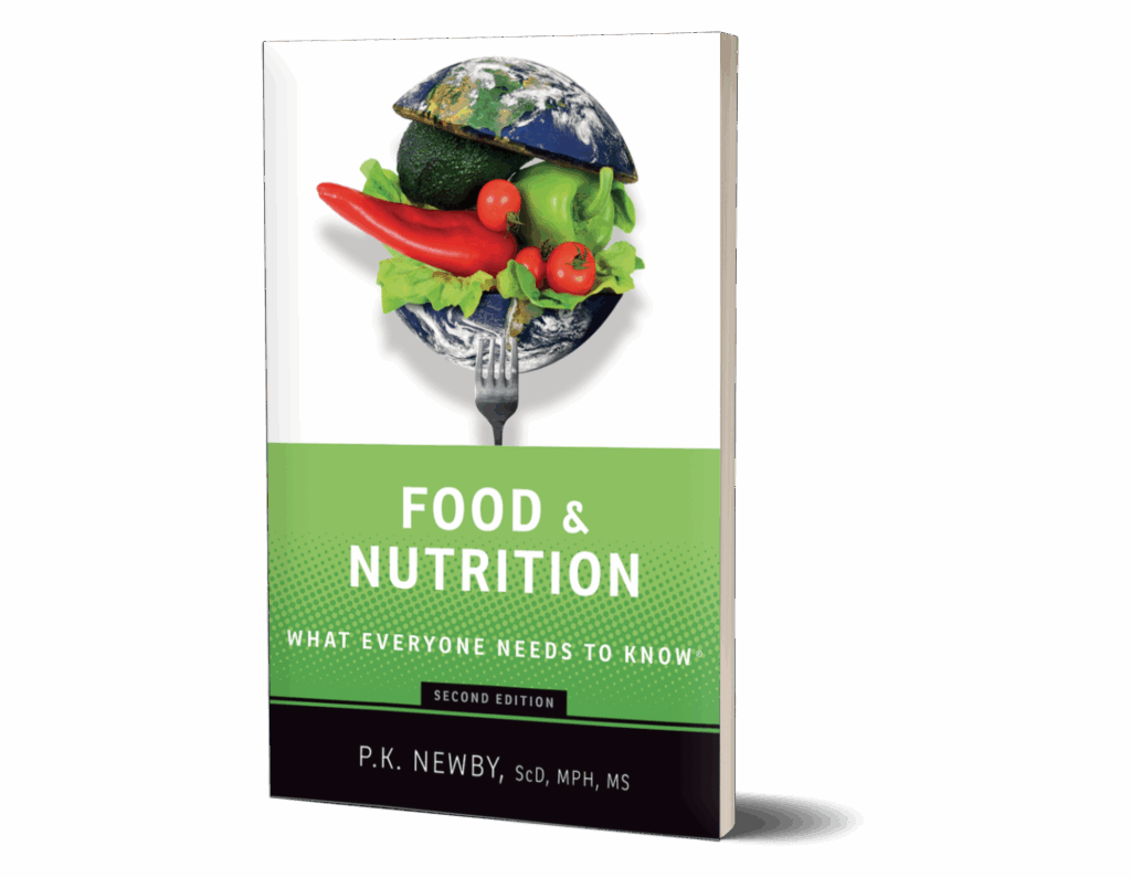 'Food & Nutrition' by Dr. P.K. Newby book cover with a globe and fresh vegetables on the cover.