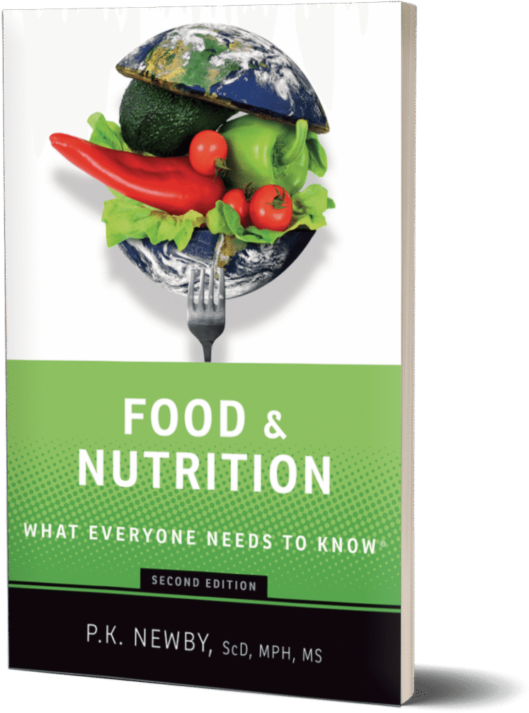 Three-dimensional cover of Food & Nutrition: What Everyone Needs to Know by P.K. Newby, second edition.