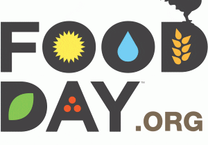 Logo for Food Day with date October 24, 2015.